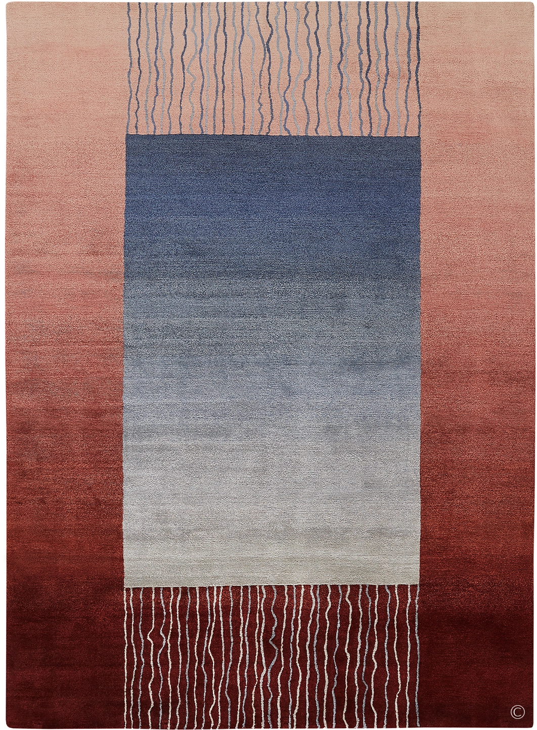 Unravel (Blue on Red)