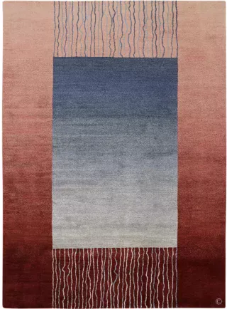 Unravel (Blue on Red)