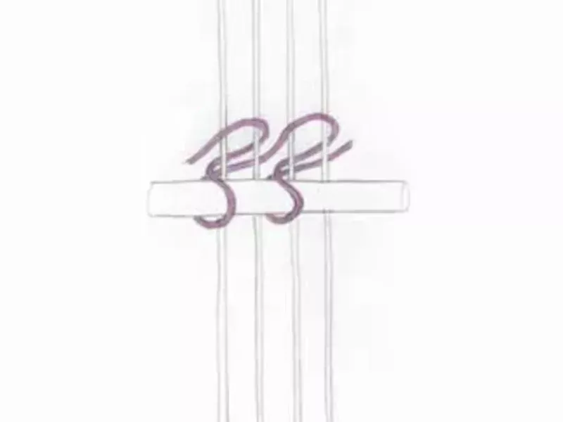 Drawing of a Tibetan knot by Deirdre Dyson.