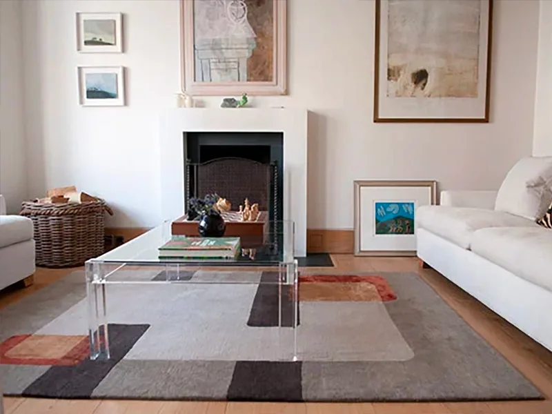 WINDOWS works perfectly with this offset fireplace.