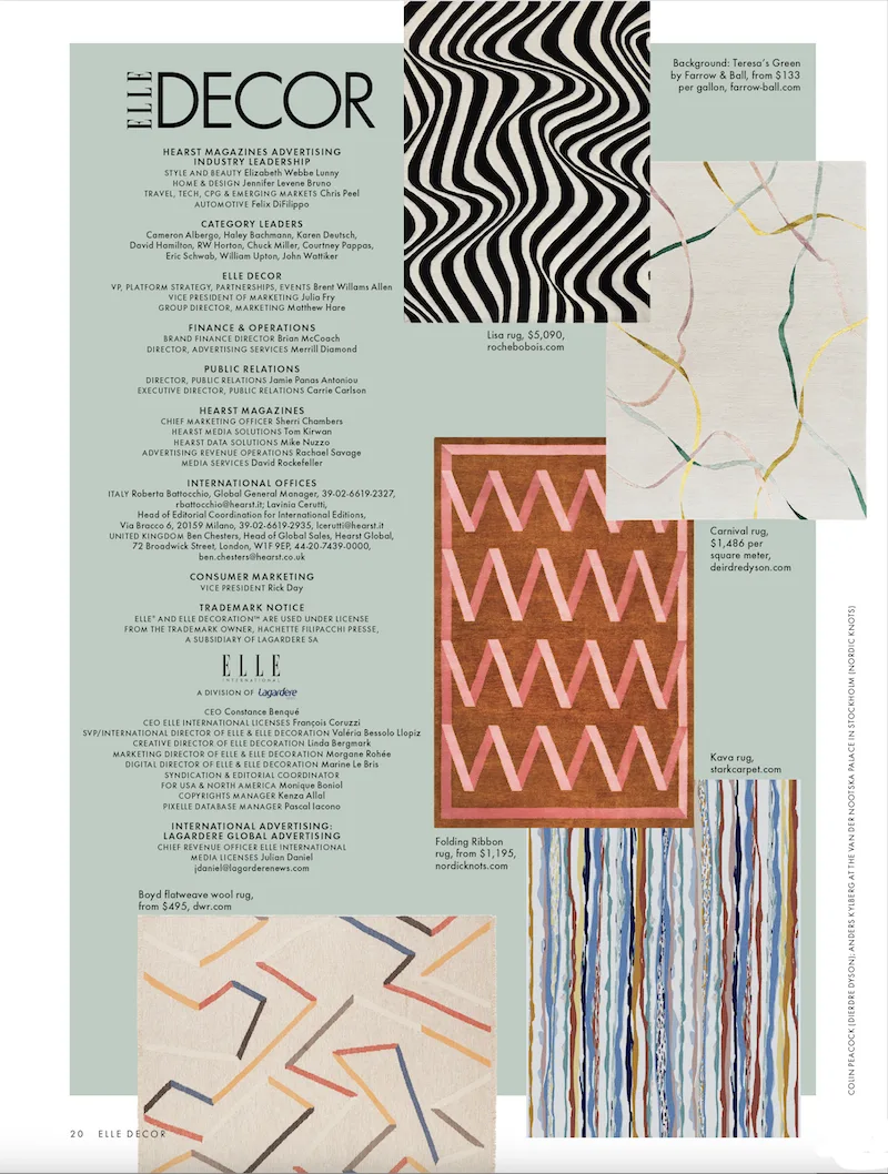 Carnival DE DEIRDRE DYSON DANS LE NUMÉRO DE NOVEMBRE 2025 DE ELLE DECOR