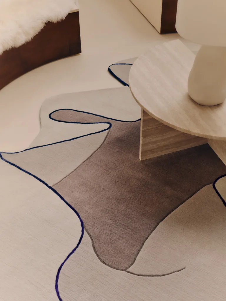 Deirdre Dyson POUCH custom made hand knotted contemporary rug