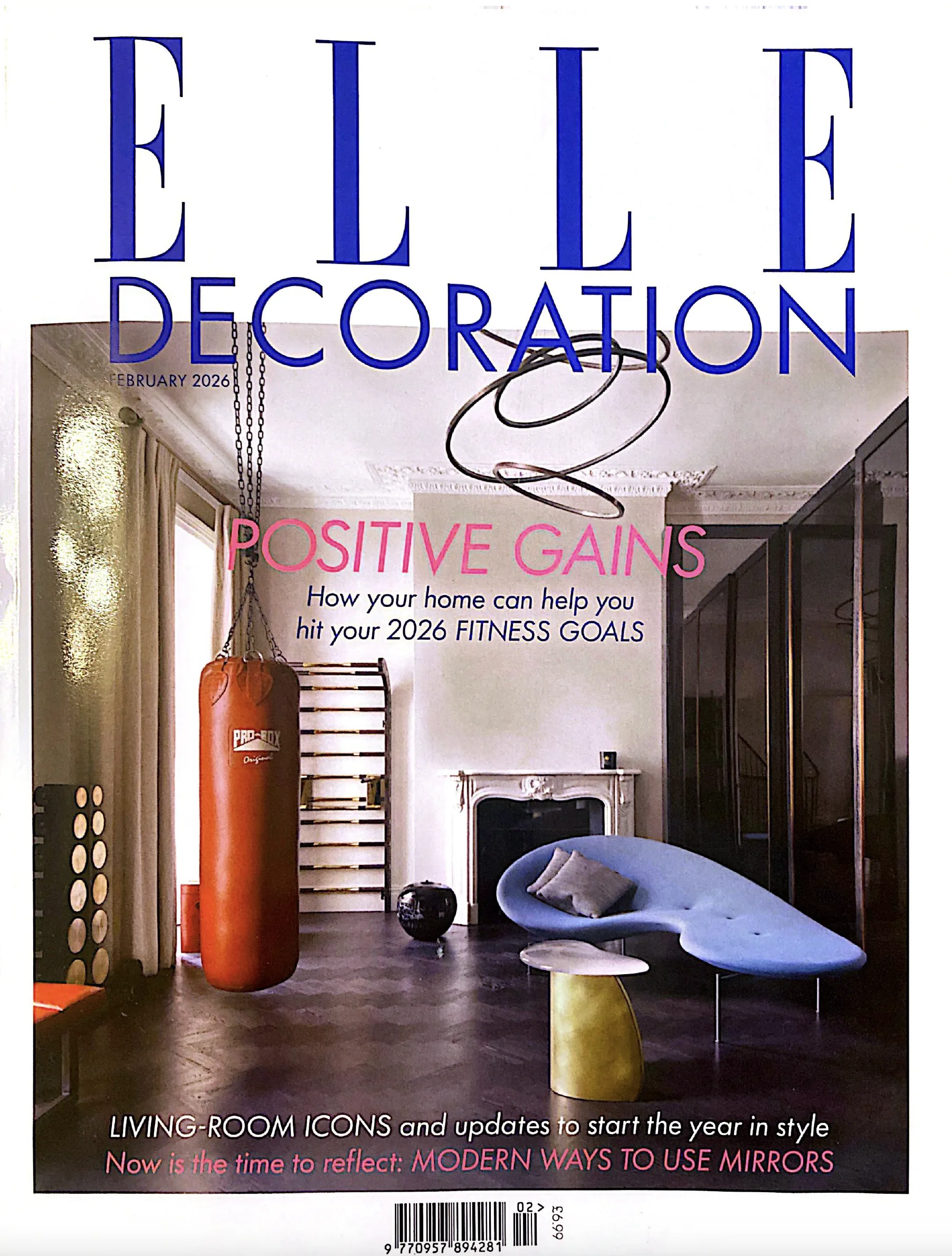 Deirdre Dyson’s SUSPENSE features in Elle Decoration, February 2026