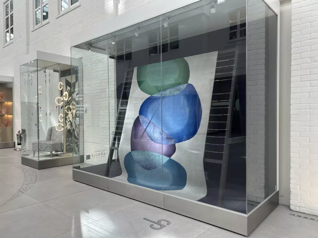 Deirdre Dyson SLIVERS carpet au Design Centre Chelsea Harbour, Londres