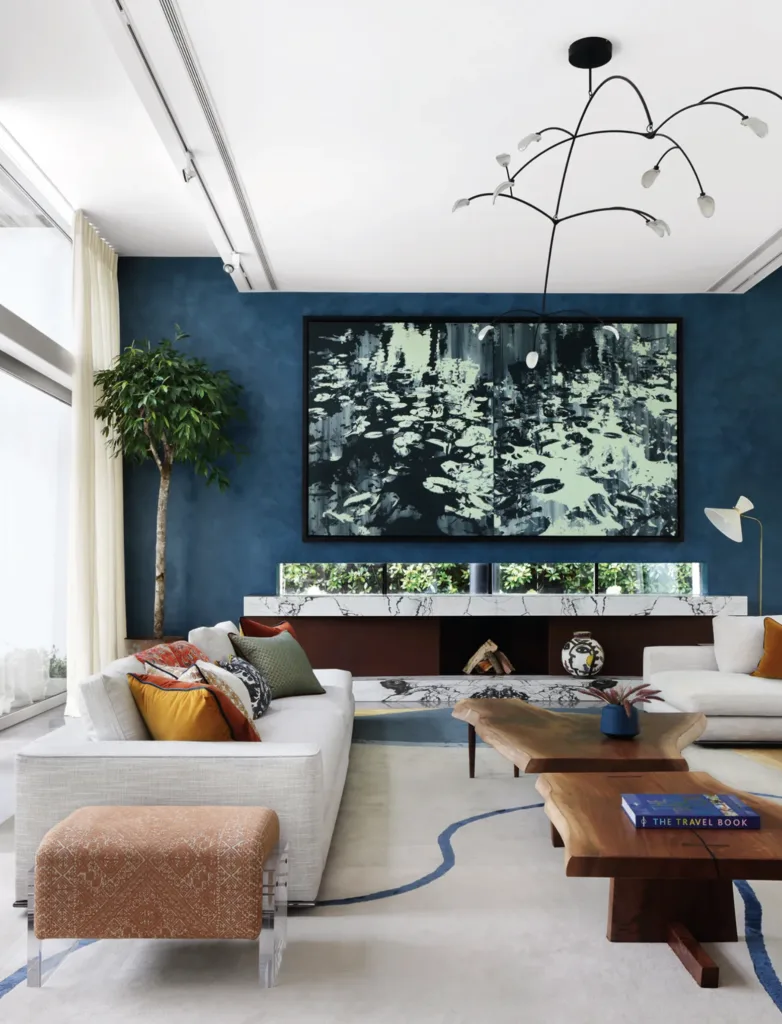 Deirdre Dyson GEO SPRING inspired rug for Studio Ashby. Photograph Alexander James for Studio Ashby/House and Gardens