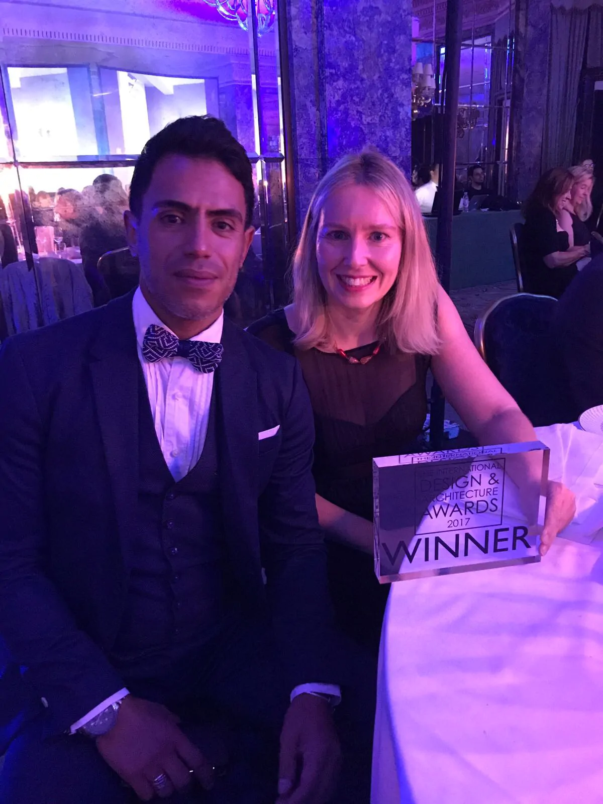 Company Manager Edison and Designer Nichola collected the award on Deirdre’s behalf