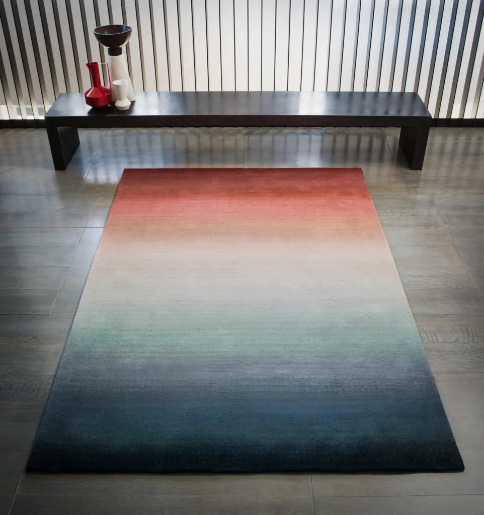 Deirdre Dyson MELTING SUN hand knotted wool and silk carpet