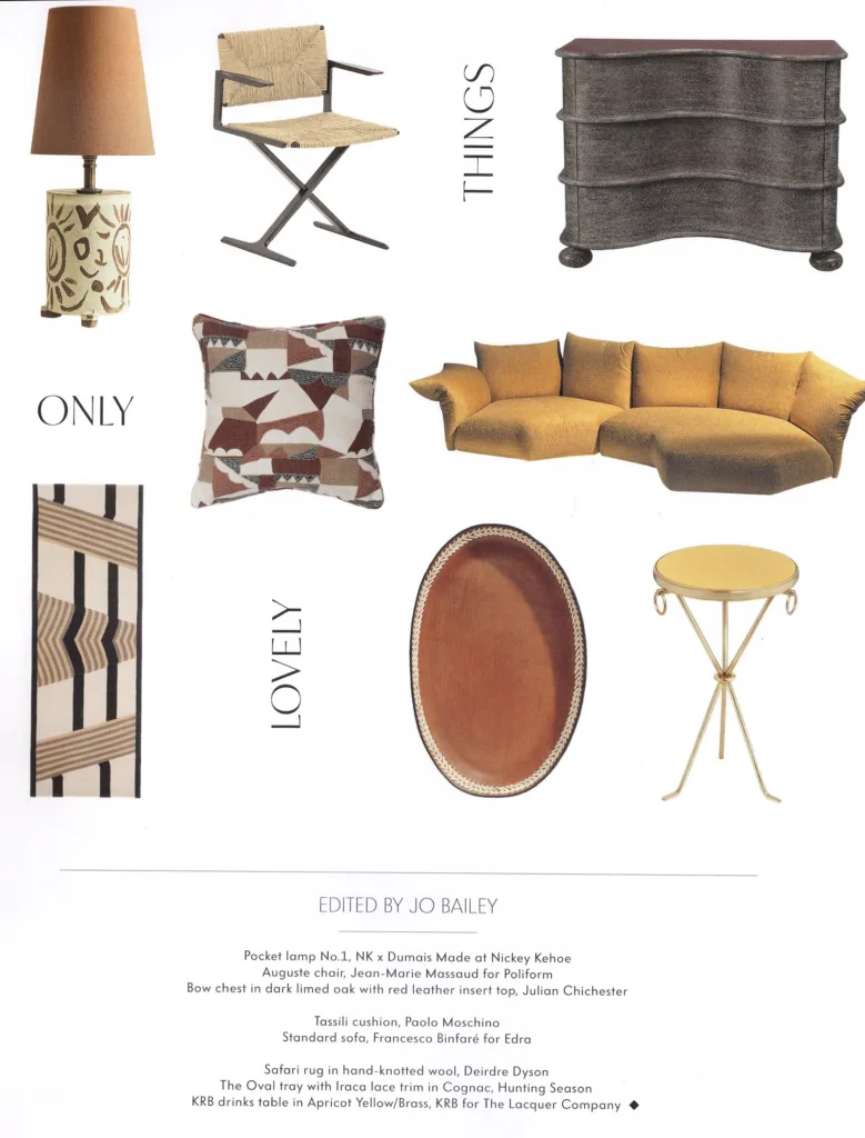 Deirdre Dyson's SAFARI hand knotted runner in the first volume of Homes and Gardens Anthology